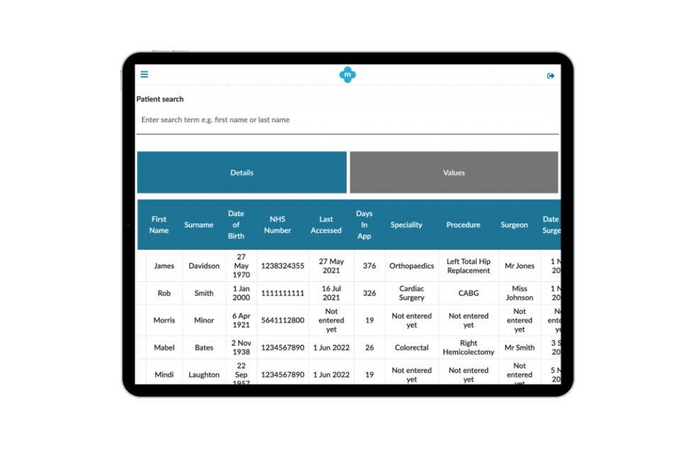 Patient List | my mhealth eLearning